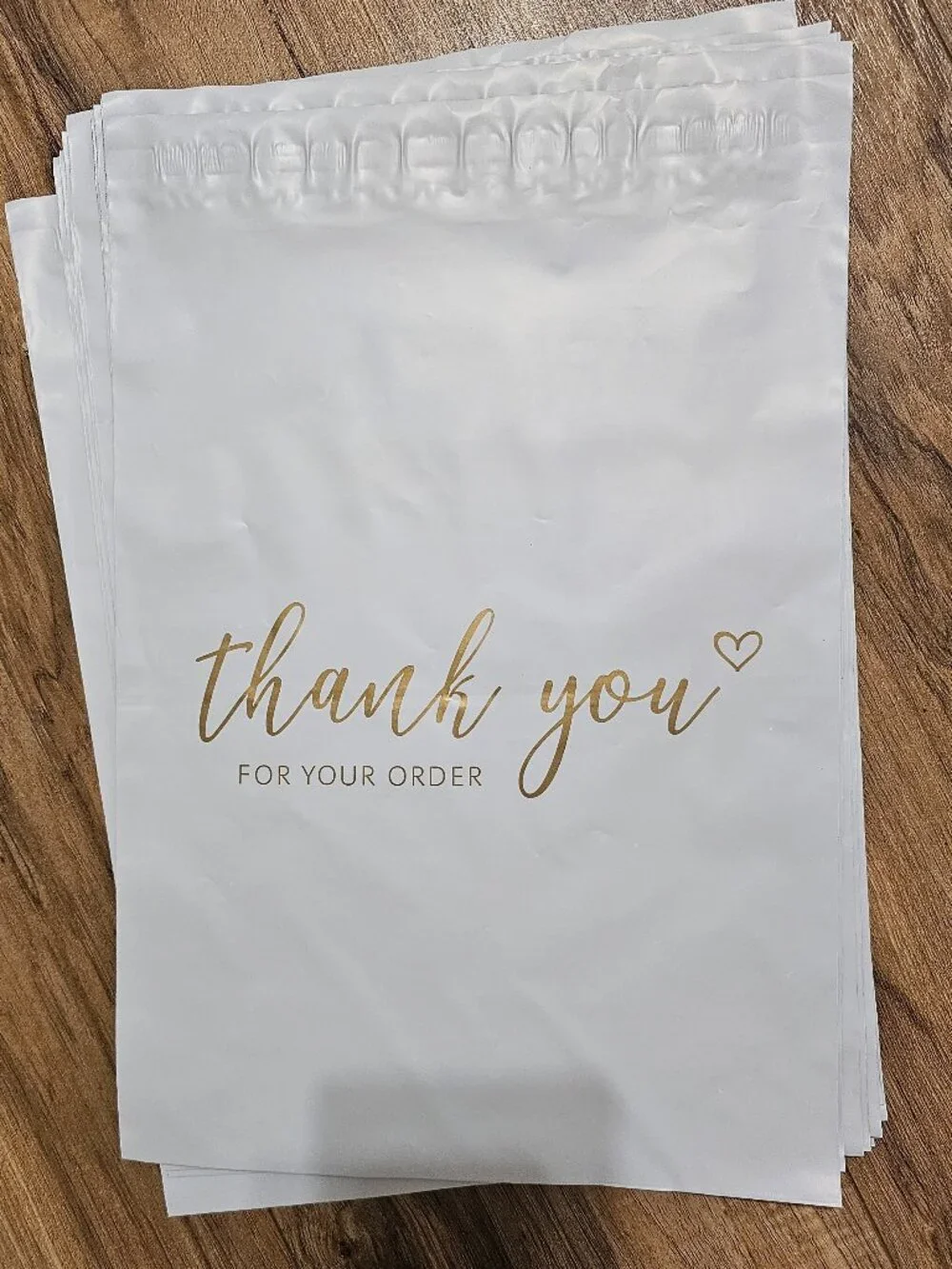 Pink & Gold Heart Shipping Bundle Poly Mailers Stickers Bags